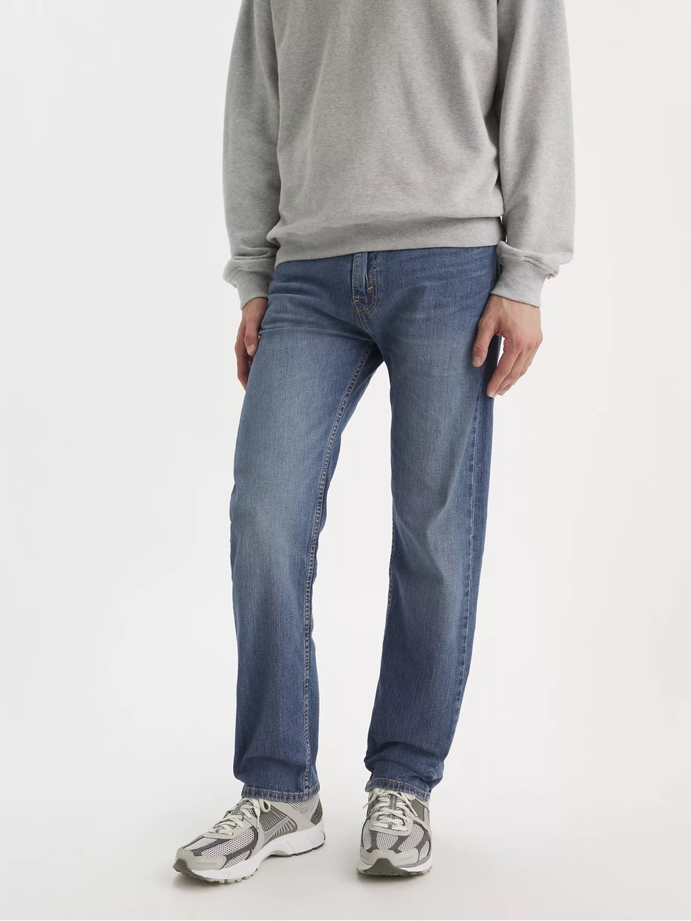 New Levi's Men's 505 Straight Jeans in Medium Blue Wash